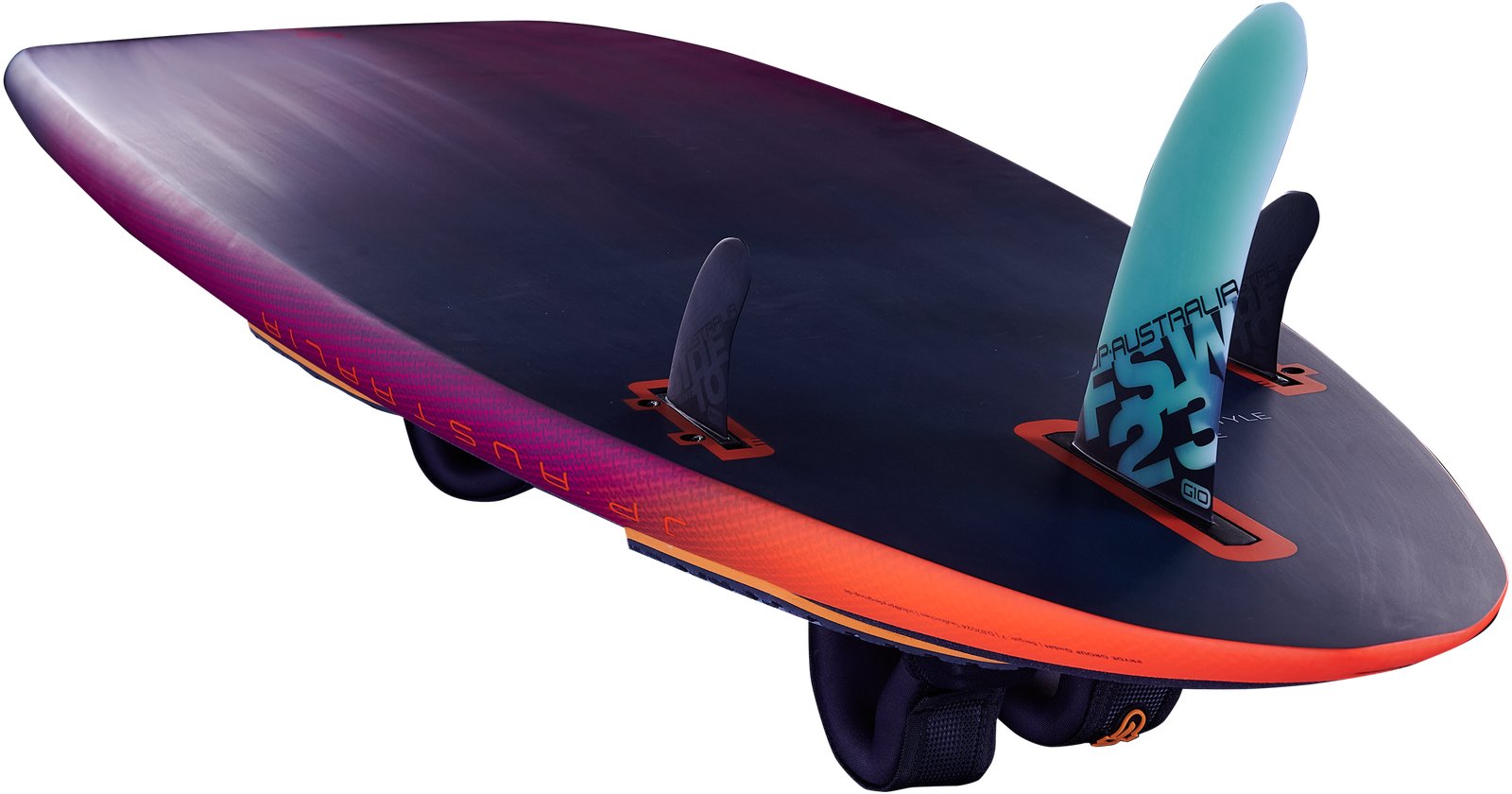 JP-Australia Freestyle Wave 2026 windsurf deszka alja thruster uszonykiosztással és lábpántokkal