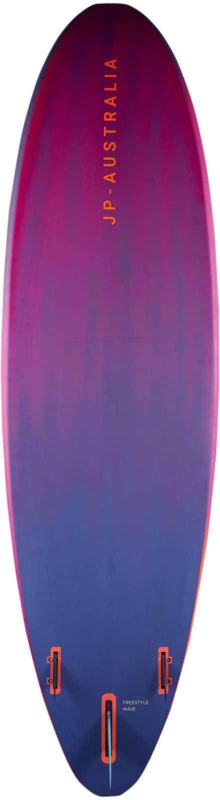 Alulnézetből ábrázolt JP-Australia Freestyle Wave 2026 széllovas deszka thruster uszonykiosztással