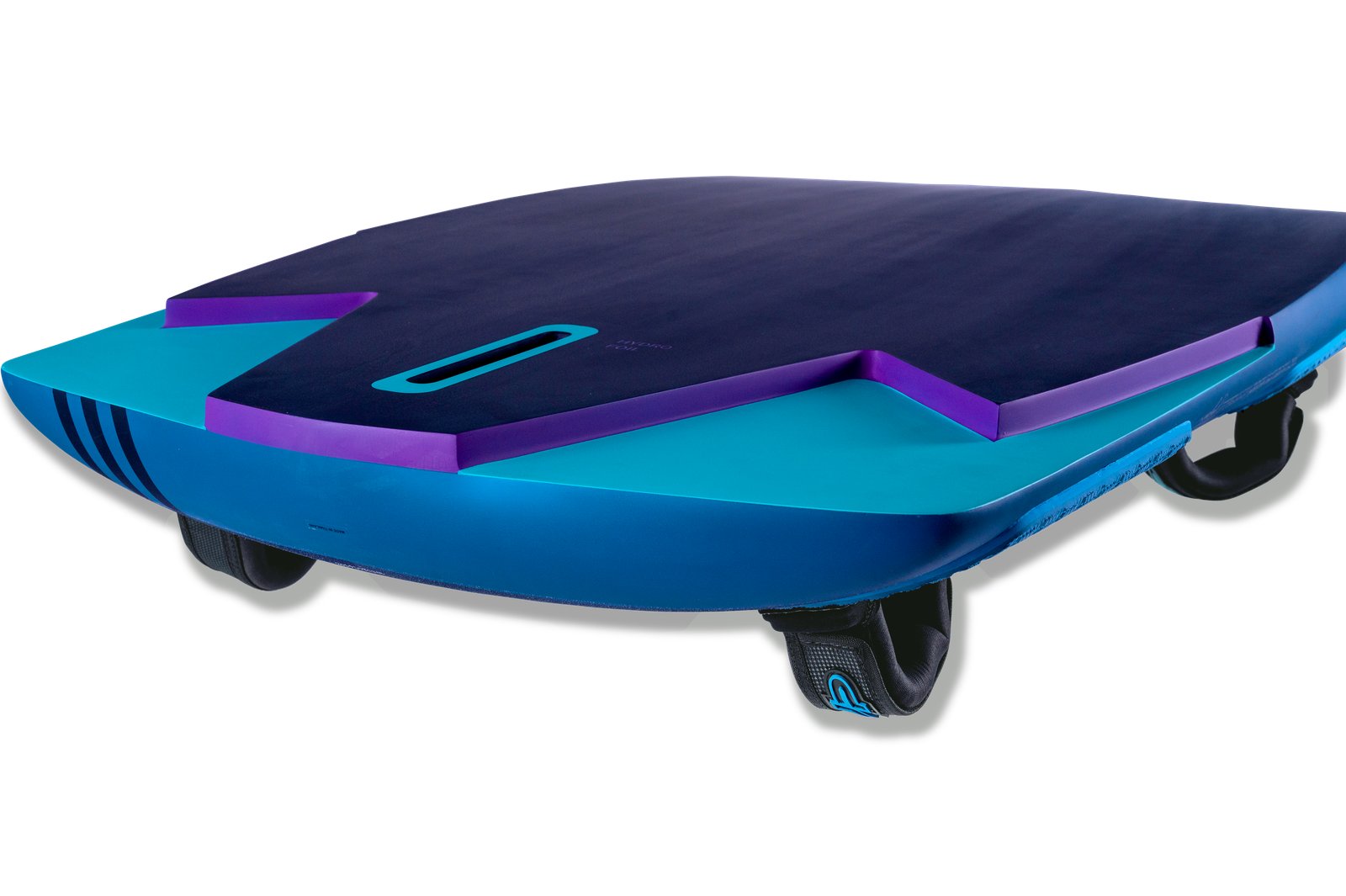 JP HydroFoil 2025 windsurf deszka sportos színösszeállításban, lábtartókkal felszerelve