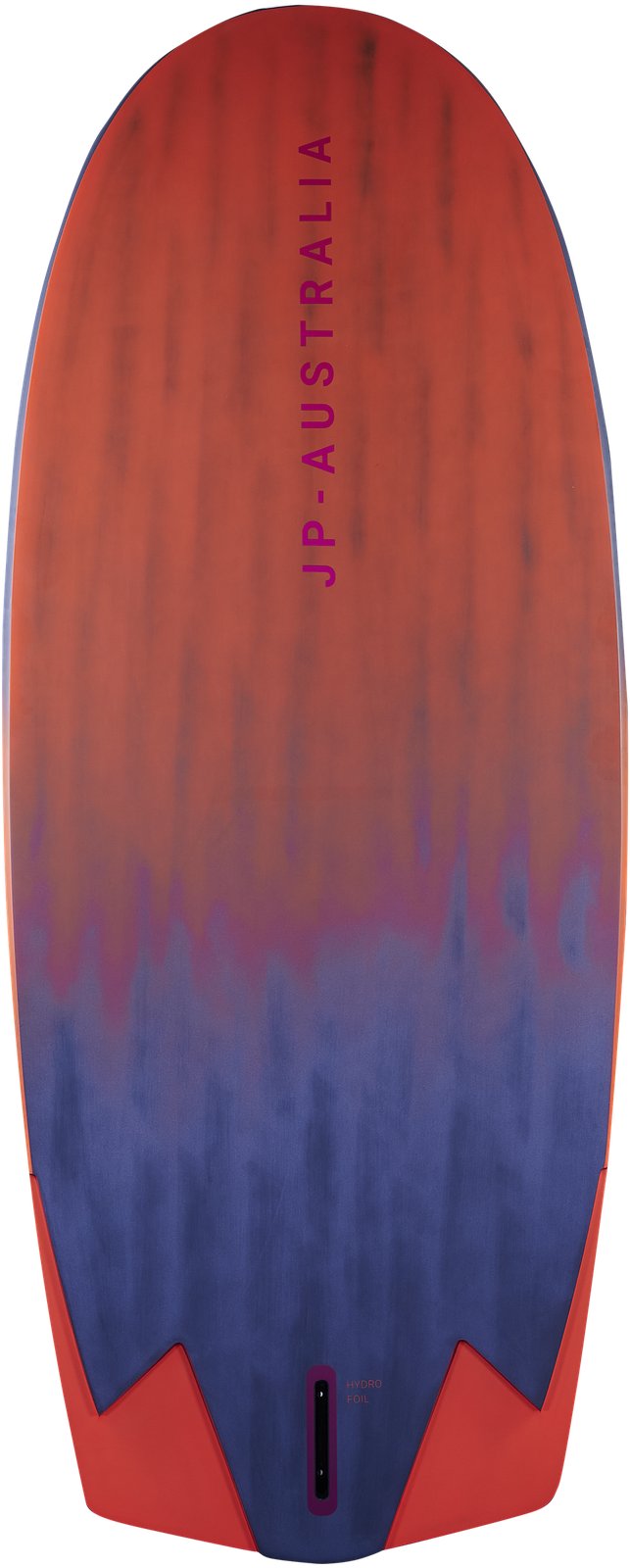 JP-Australia HydroFoil 2026 windsurf foiling deszka piros-kék színátmenetes mintával és Foil-Tuttle boxszal