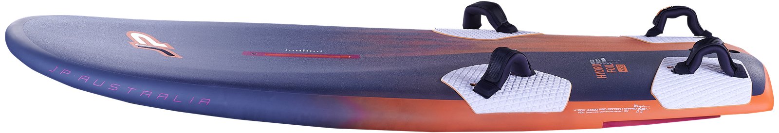 JP Australia HydroFoil 2026 windsurf foiling deszka lábpántokkal és Tuttle boxszal