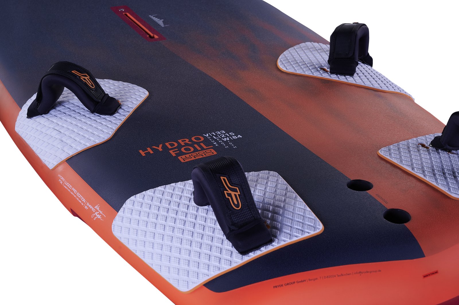 JP HydroFoil 2026 windsurf deszka farokrésze állítható lábpántokkal és Foil-Tuttle box csatlakozással