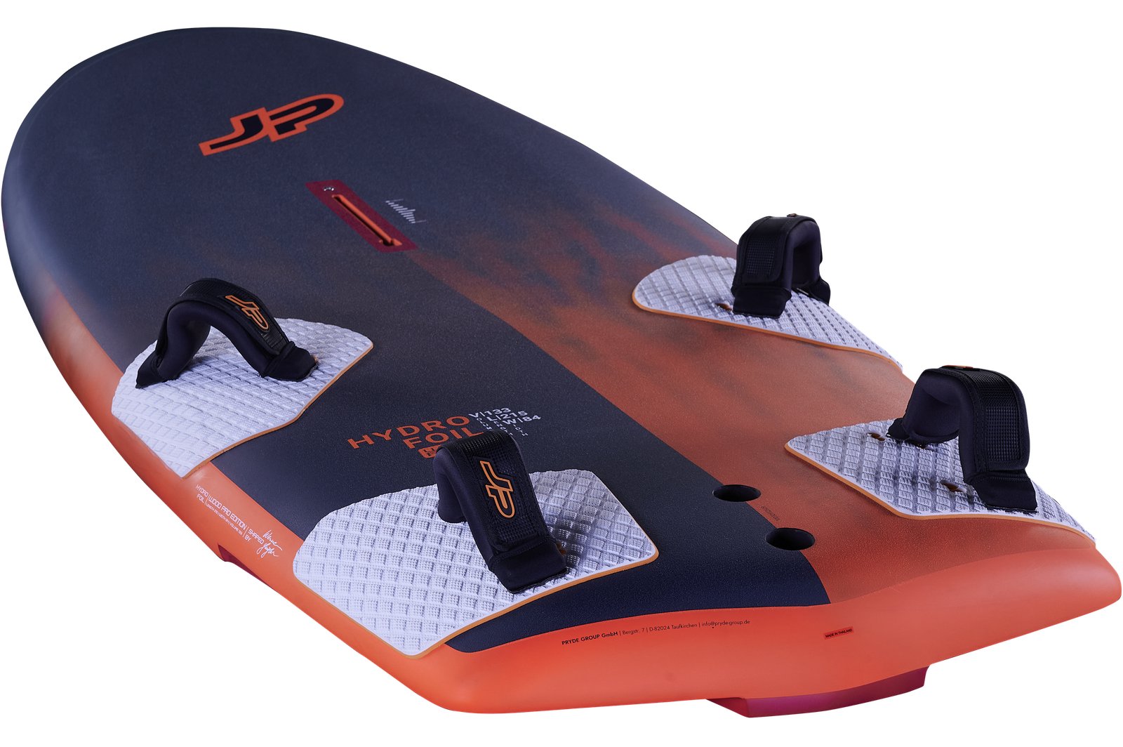 JP HydroFoil 2026 windsurf foiling deszka lábtartókkal és Tuttle box csatlakozással