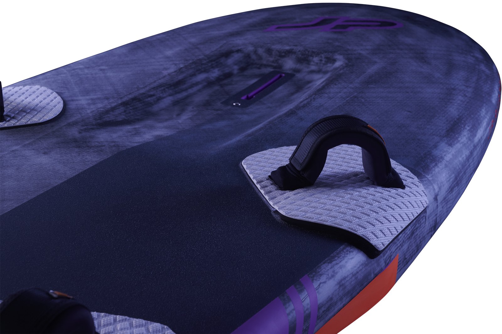 JP HydroFoil Slalom 2025 szörfdeszka S-TEC technológiás deck részlete lábtartókkal