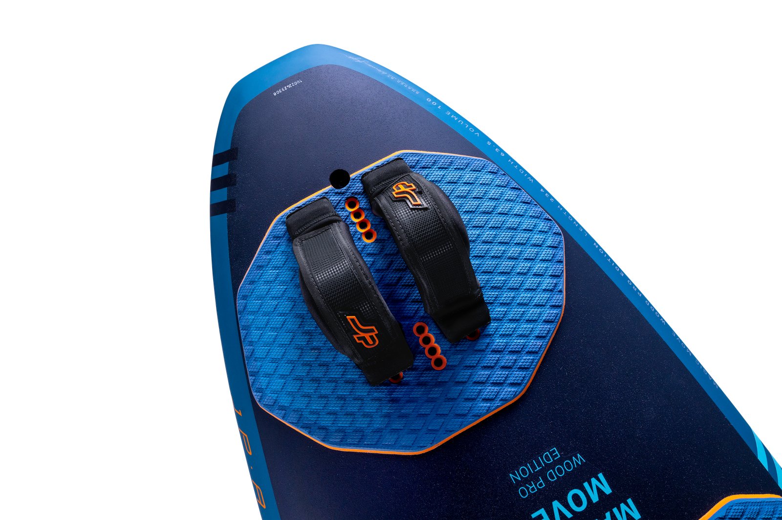 JP Magic Move 2025 bump and jump windsurf deszka kék színben, lábtartó papucsokkal