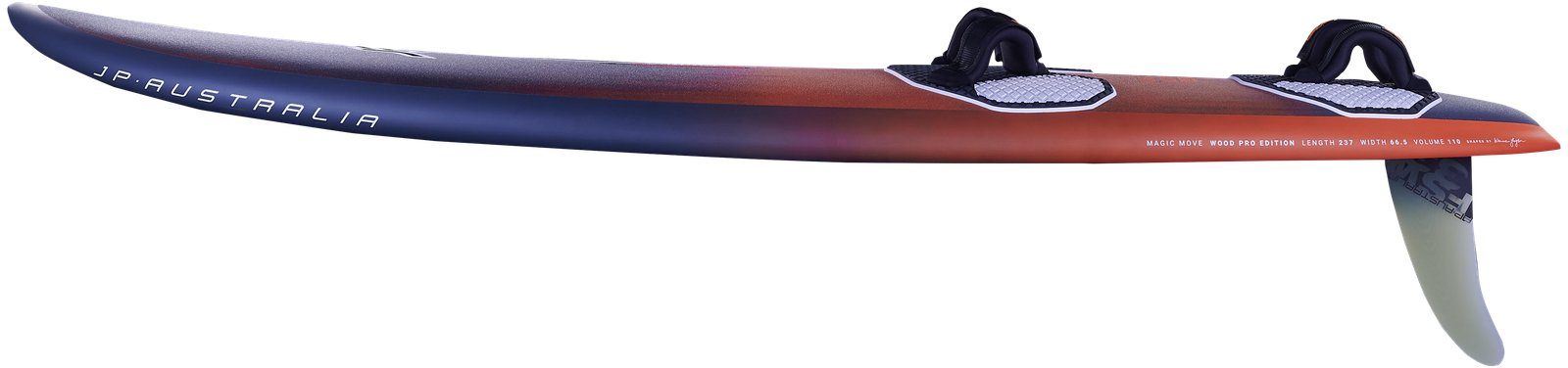 JP-Australia Magic Move 2026 oldalnézeti windsurf deszka G10 szkeggel és lábpántokkal