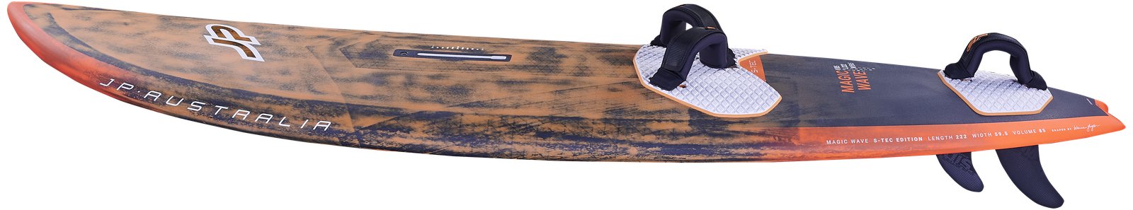 JP-Australia Magic Wave 2026 S-TEC hullámlovagló windsurf deszka thruster uszonykiosztással és lábpántokkal