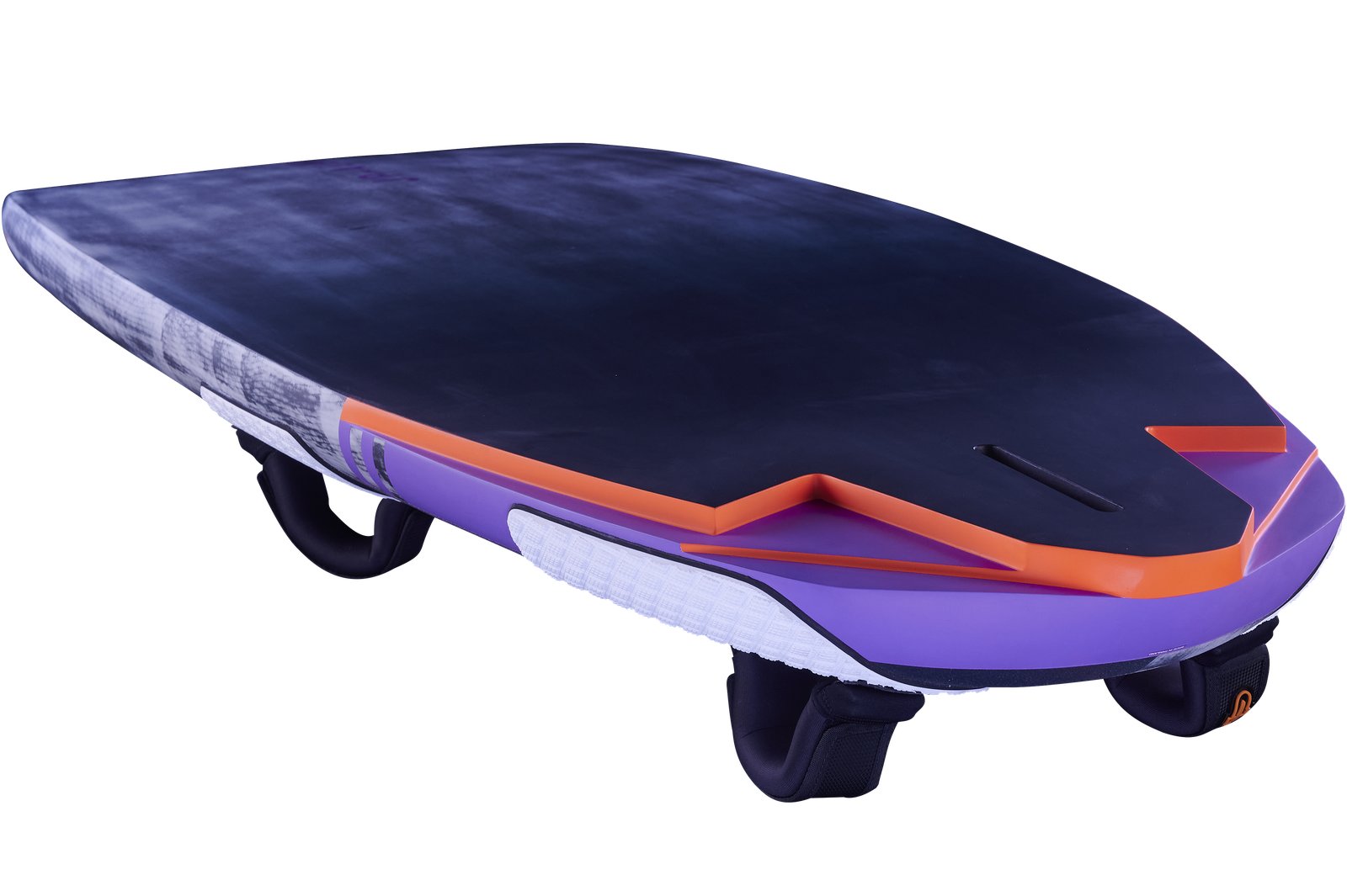 JP Slalom 2025 szlalom szörfdeszka S-TEC technológiával, jellegzetes lila-fekete dizájnnal és versenykész kényelmes lábujjpántokkal