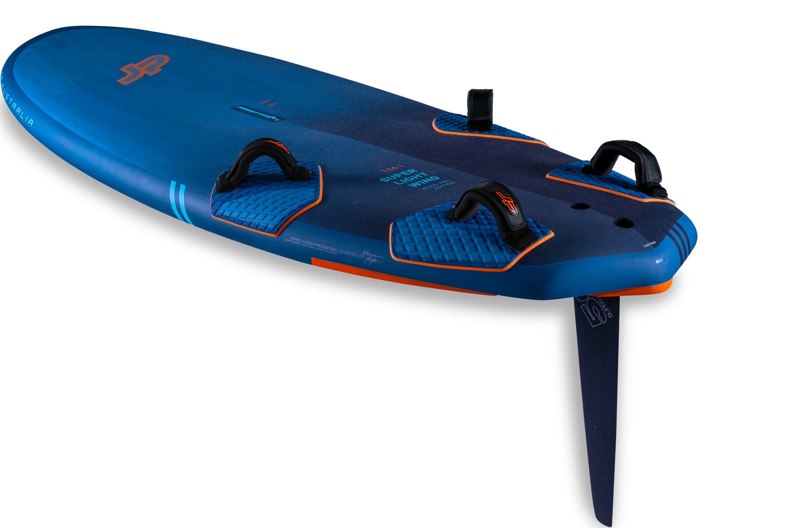 JP-Australia Super Lightwind 2025 windsurf deszka lábujjtartókkal és szkeggel gyenge szeles sikláshoz