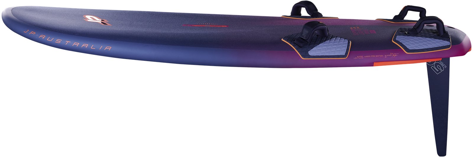 JP-Australia Super Lightwind 2026 windsurf deszka karbon uszonyal felszerelve a könnyű szelezes sikláshoz