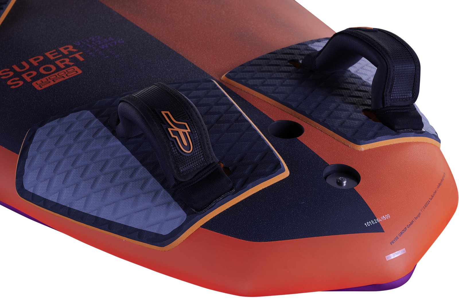 JP Super Sport 2026 freerace windsurf deszka farokrésze lábtartó papucsokkal és csúszásgátló deckpaddal