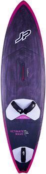 JP Ultimate Wave 2026 S-TEC technológiás wave windsurf deszka felülnézetből, footstrap-ekkel szerelve