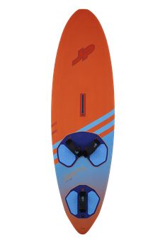 JP Young Gun Freestyle 2026 gyerek windsurf deszka narancssárga színben, lábtartókkal és árbocsinnel