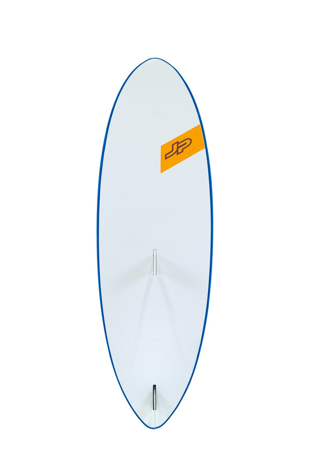 JP Young Gun Magic Ride 2026 gyerek windsurf deszka felülnézetből, narancssárga JP logóval