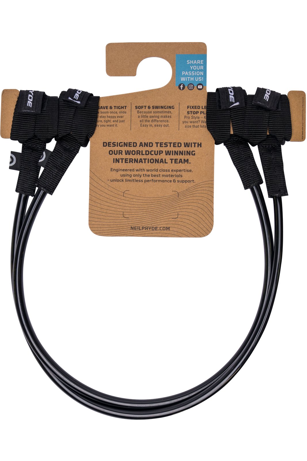 NeilPryde Fixed HL 2026 fix hosszúságú windsurf trapezkötél csomagolásban