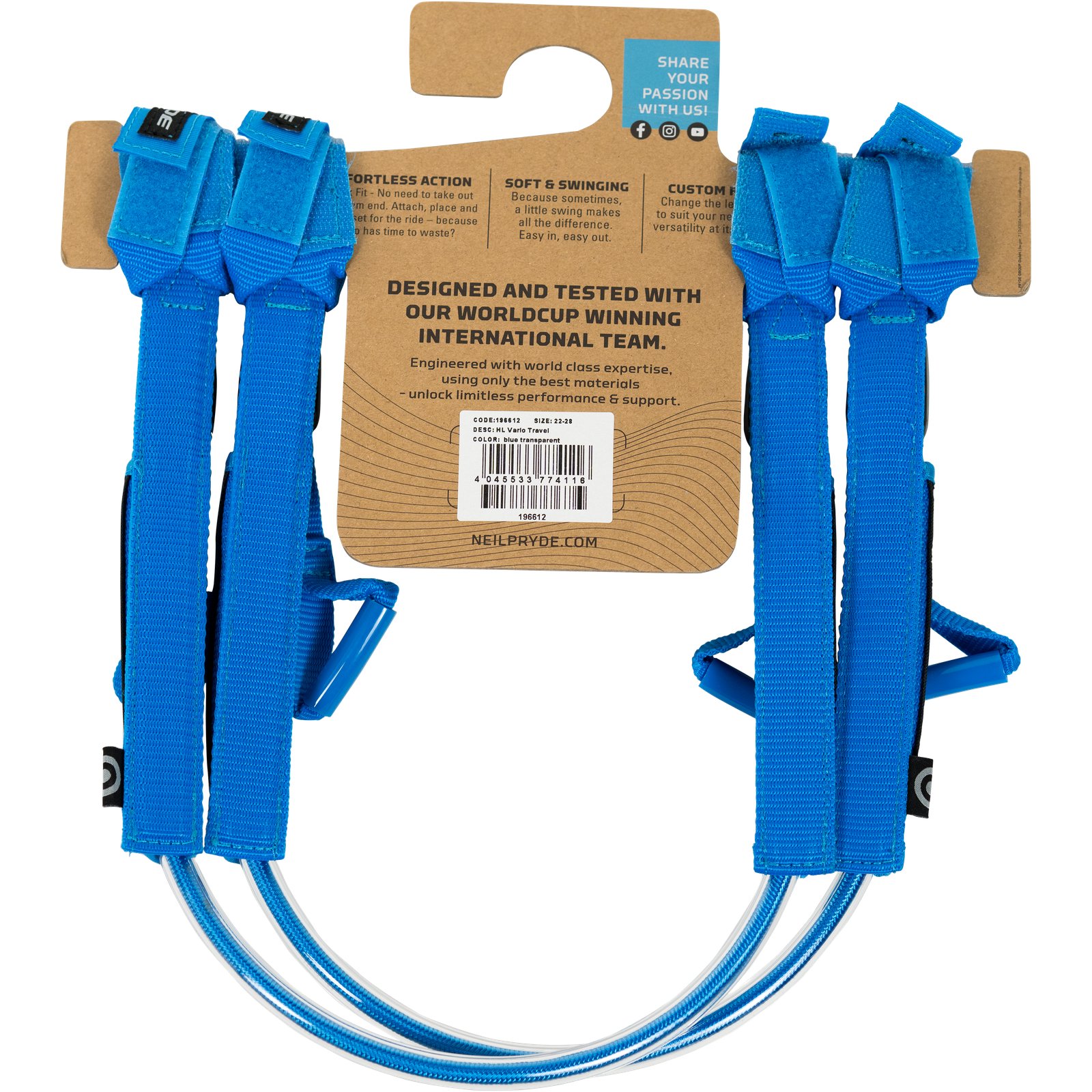 NeilPryde Travel Vario HL 2026 állítható szörf trapézkötél gyorsrögzítővel