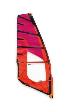 NeilPryde Apex HD 2026 power wave windsurf vitorla narancssárga-rózsaszín színösszeállításban, erősített X-Ply ablakkal és Radial Ultra technológiával