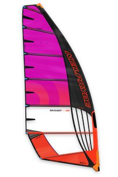 NeilPryde RS Flight EVO VIII 2026 race szlalom windsurf vitorla foilozáshoz, rózsaszín és fekete színösszeállításban