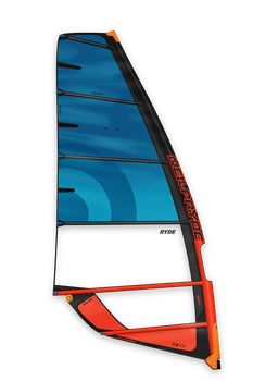 NeilPryde Ryde 2026 kék és narancssárga színű freeride szörf vitorla stúdiófotója