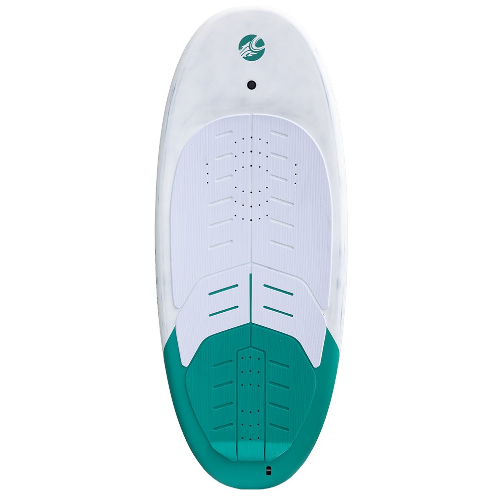 Cabrinha Code 2025 wingfoil deszka felülnézetből, EVA deckpaddal és kialakított lábtartó rögzítési pontokkal