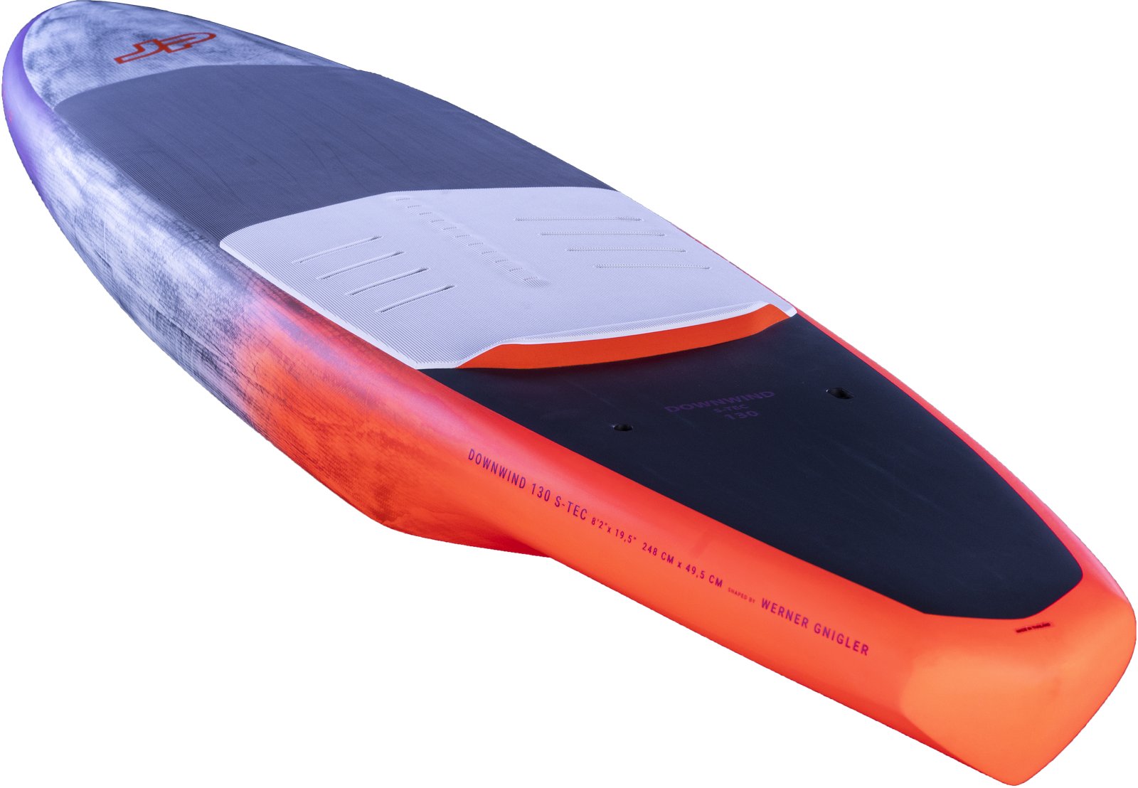 JP Downwind S-TEC 2026 stabil wingfoil és downwind SUP deszka narancssárga színben