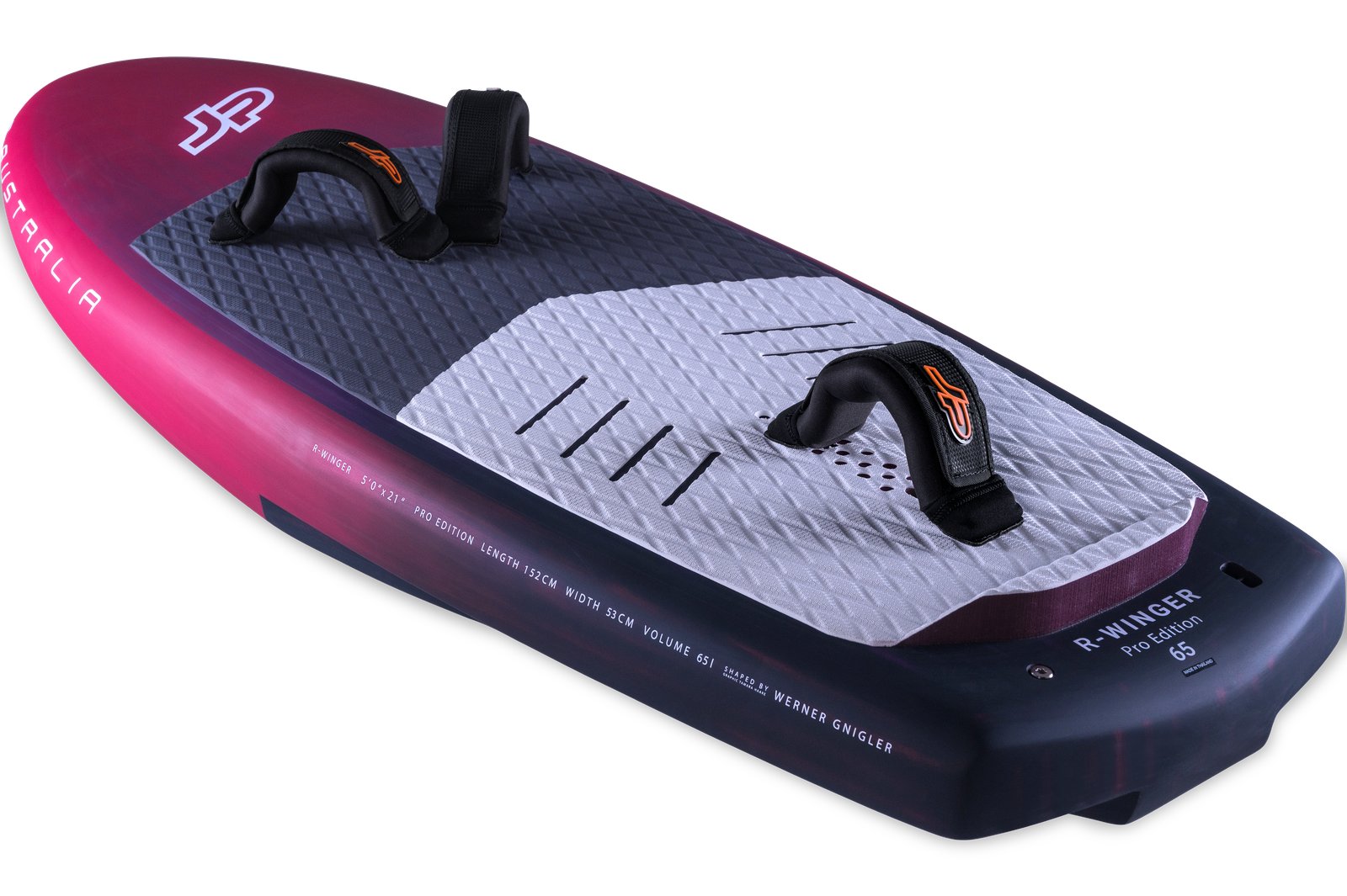 JP-Australia R-Winger 2025 Pro Edition wing foil deszka lábtartó papucsokkal szerelve