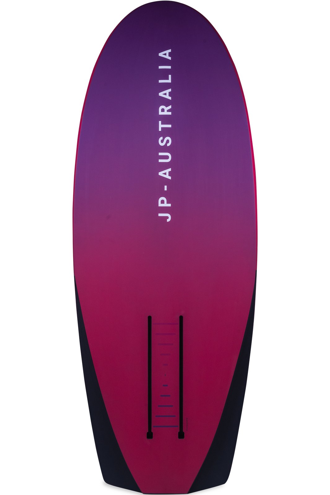 JP-Australia R-Winger 2025 wing foil deszka alulnézetből, foil rögzítési pontokkal