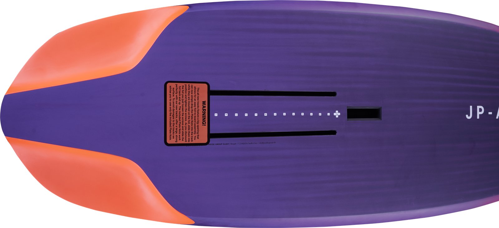 JP-Australia RS 2026 wingfoiling deszka alja foil rögzítő sínekkel