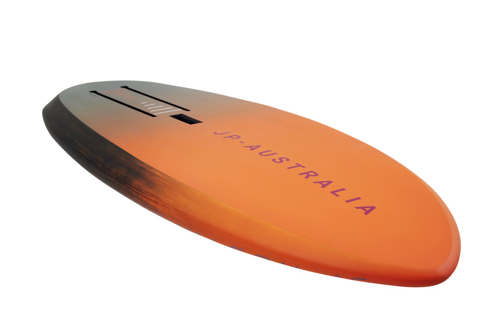 narancssarga JP-Australia S-Winger 2026 wingfoil deszka foiltart sínnel a fedélzeten