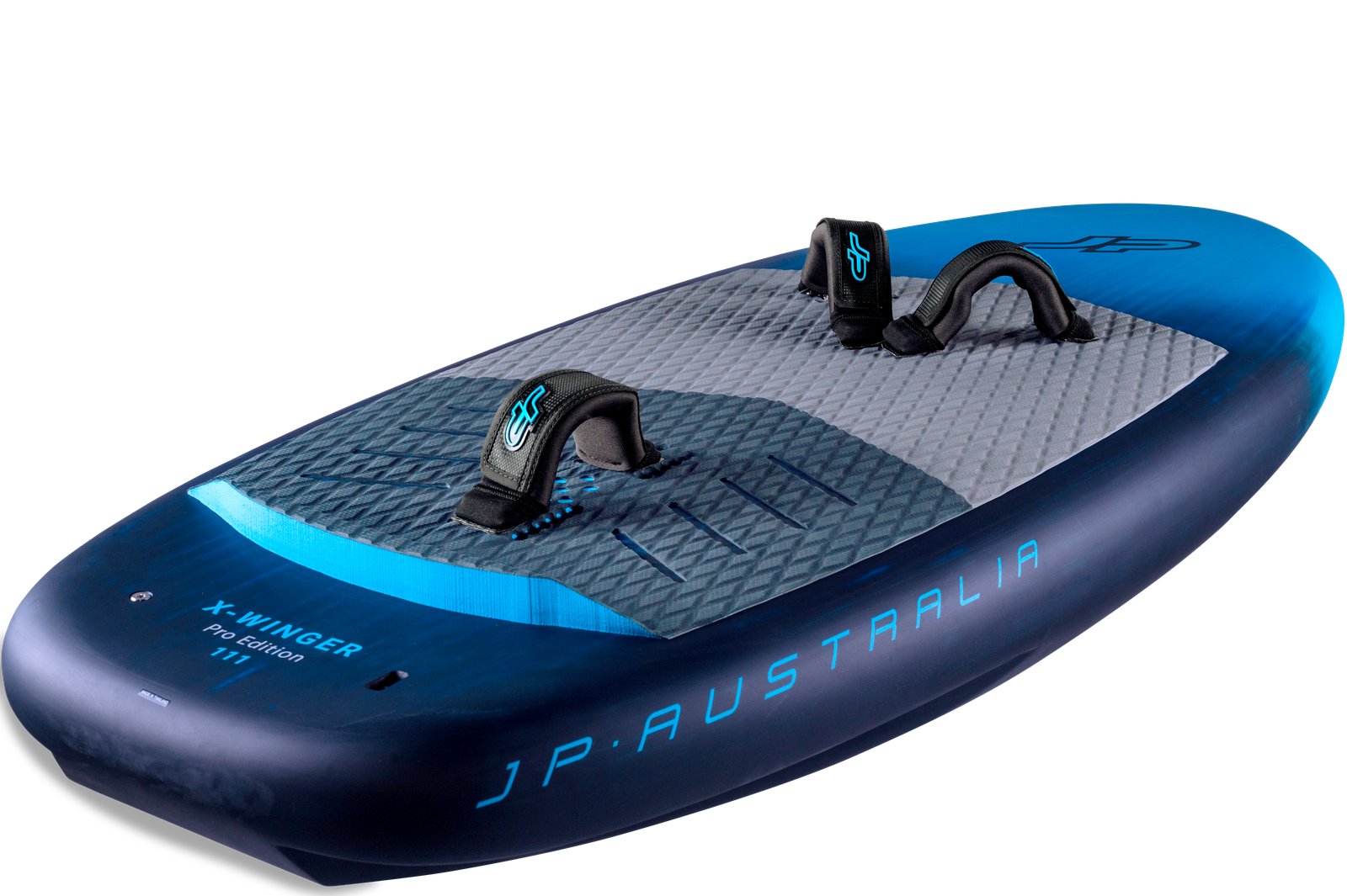 JP Australia X-Winger Pro Edition 2025 wingfoil deszka lábpántokkal és szürke deckpaddal
