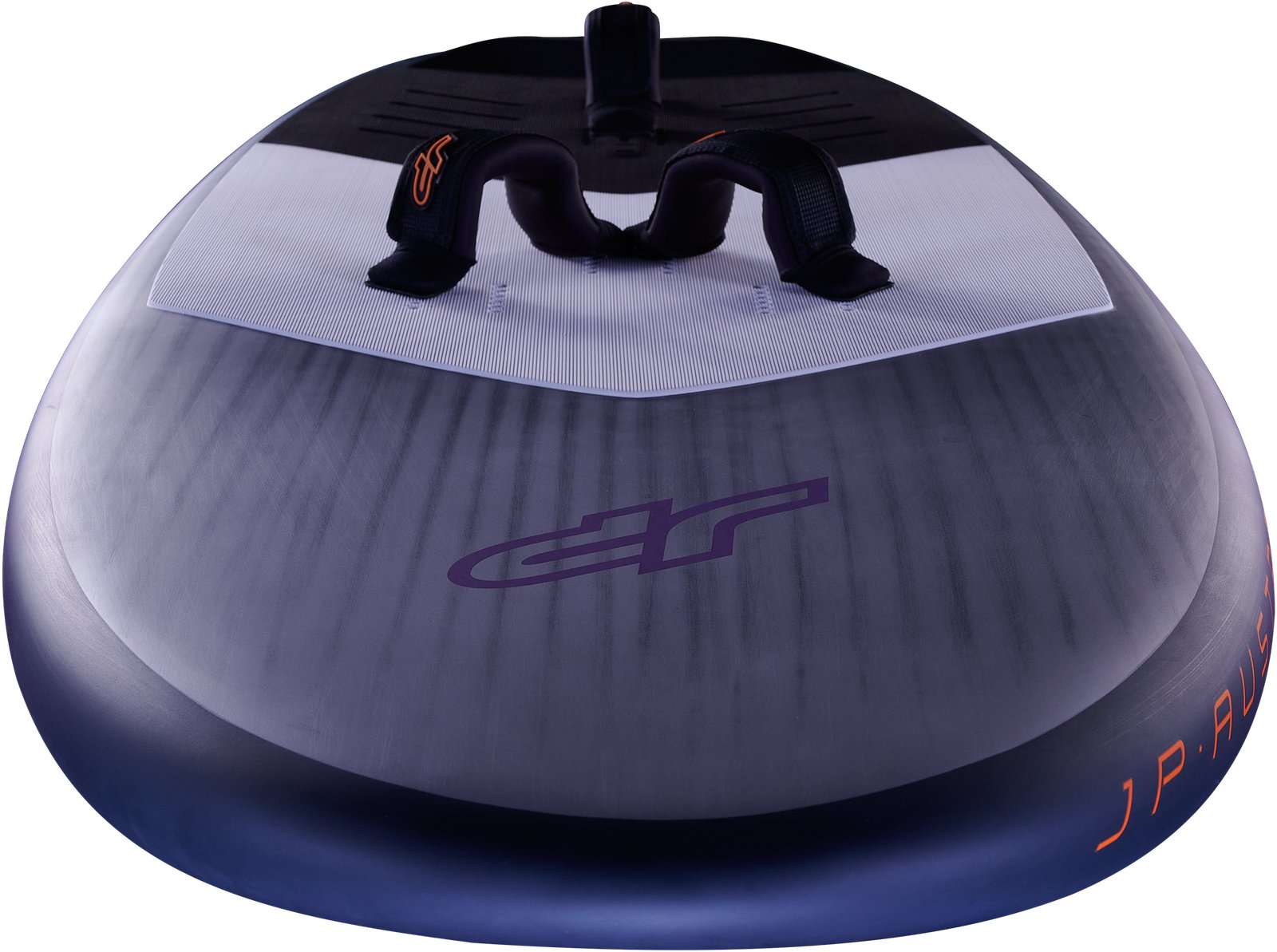 JP-Australia X-Winger 2026 típusú wing foil deszka lábtartó papucsokkal felülnézetből