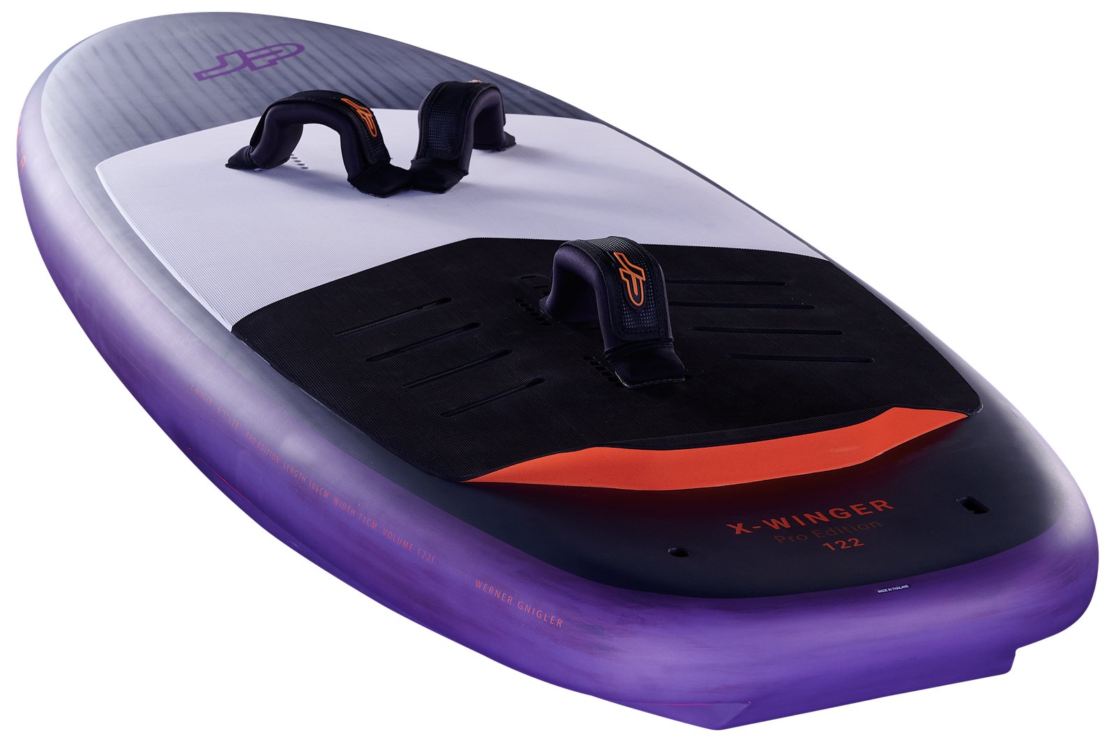 JP X-Winger 2026 Pro Edition wing foil deszka 122 literes változat lábtartó papucsokkal