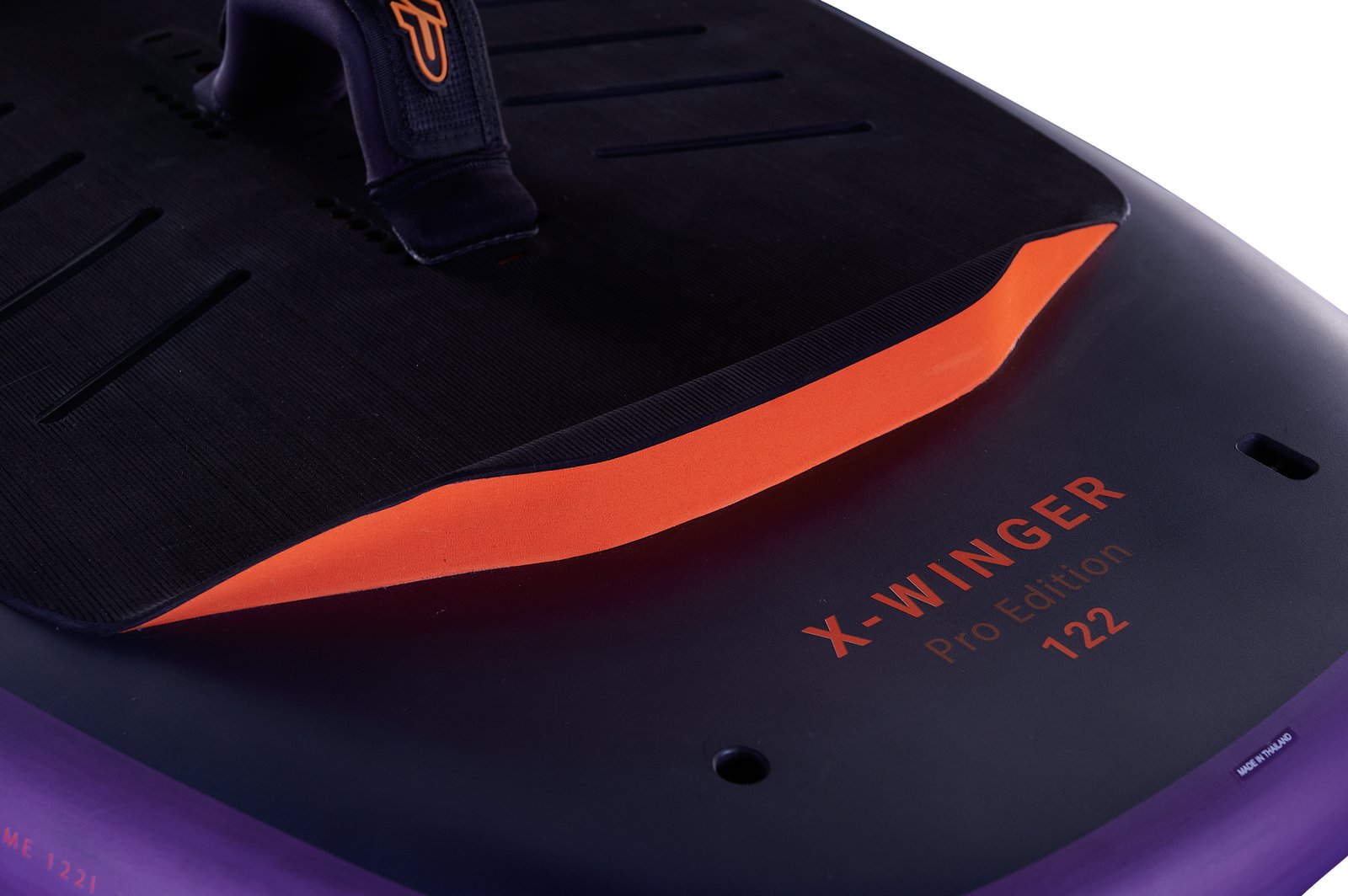 X-Winger 2026 Pro Edition 122 wing folia deszka részlete fekete és narancssárga színben