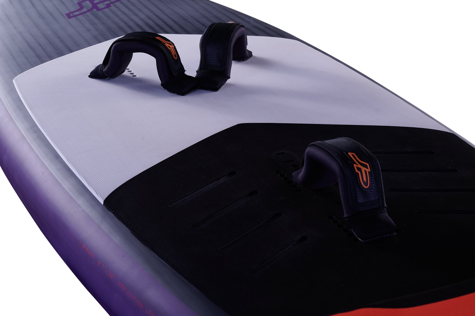 X-Winger 2026 wing foil deszka lábtartó papucsokkal ellátott fedélzete