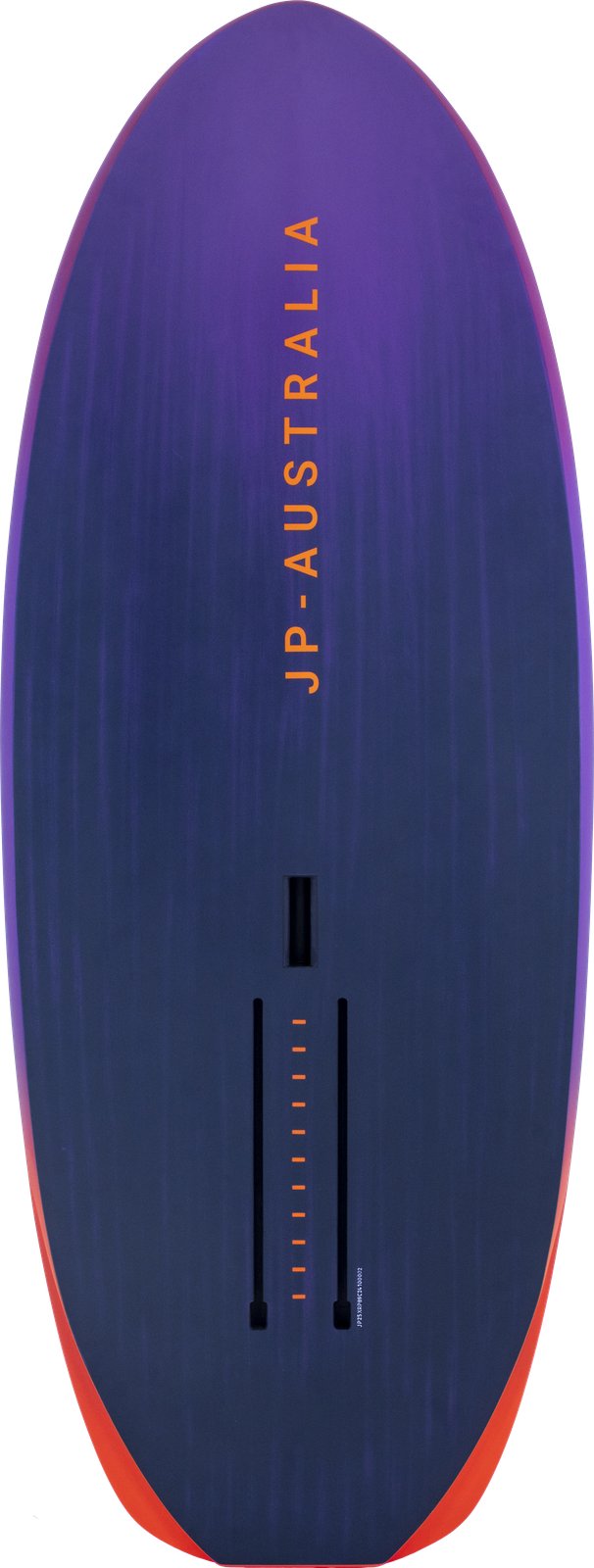 JP-Australia XR 2026 freeride wing foil deszka alulnézetből, foil rögzítősínekkel