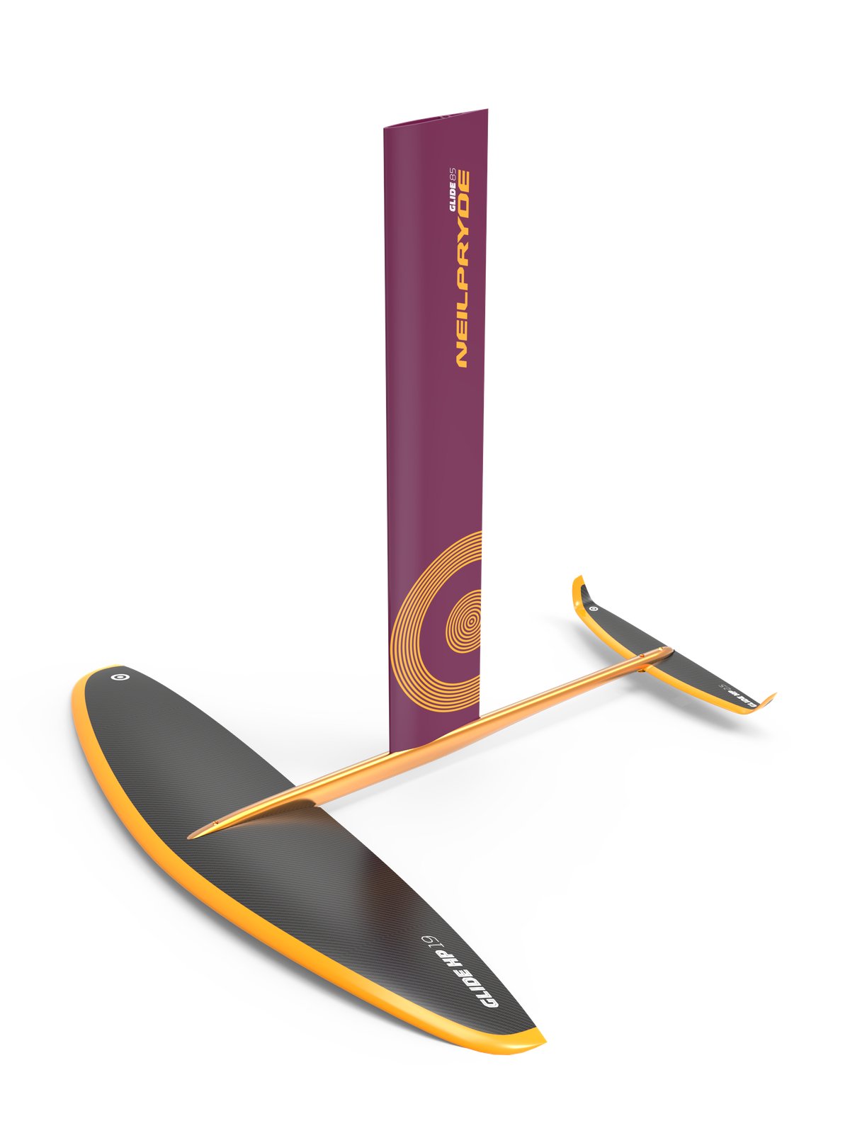 NeilPryde Glide Wind HP 2026 windsurf hydrofoil fekete-sárga színösszeállításban