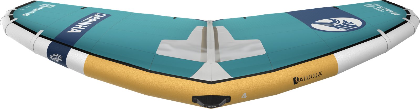 Cabrinha Mantis APEX 2026 wingfoil szárny Aluula Gold technológiával, türkiz és arany színösszeállításban