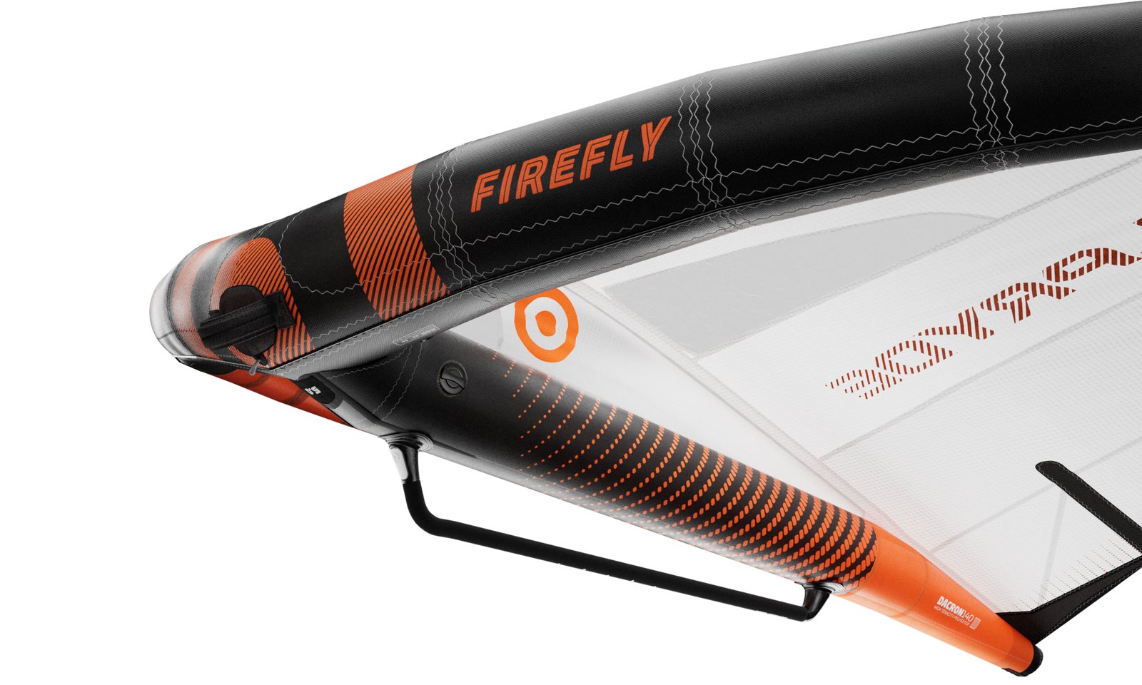 A 2026-os Duotone FireFly freeride wing részletfotója a felfújható merevítővel és a canopy kialakításával