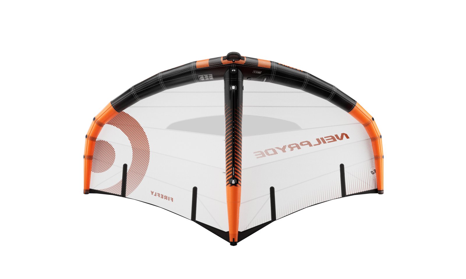 NeilPryde FireFly 2026 narancssárga-fekete freeride wingfoiling szárny stúdiókép