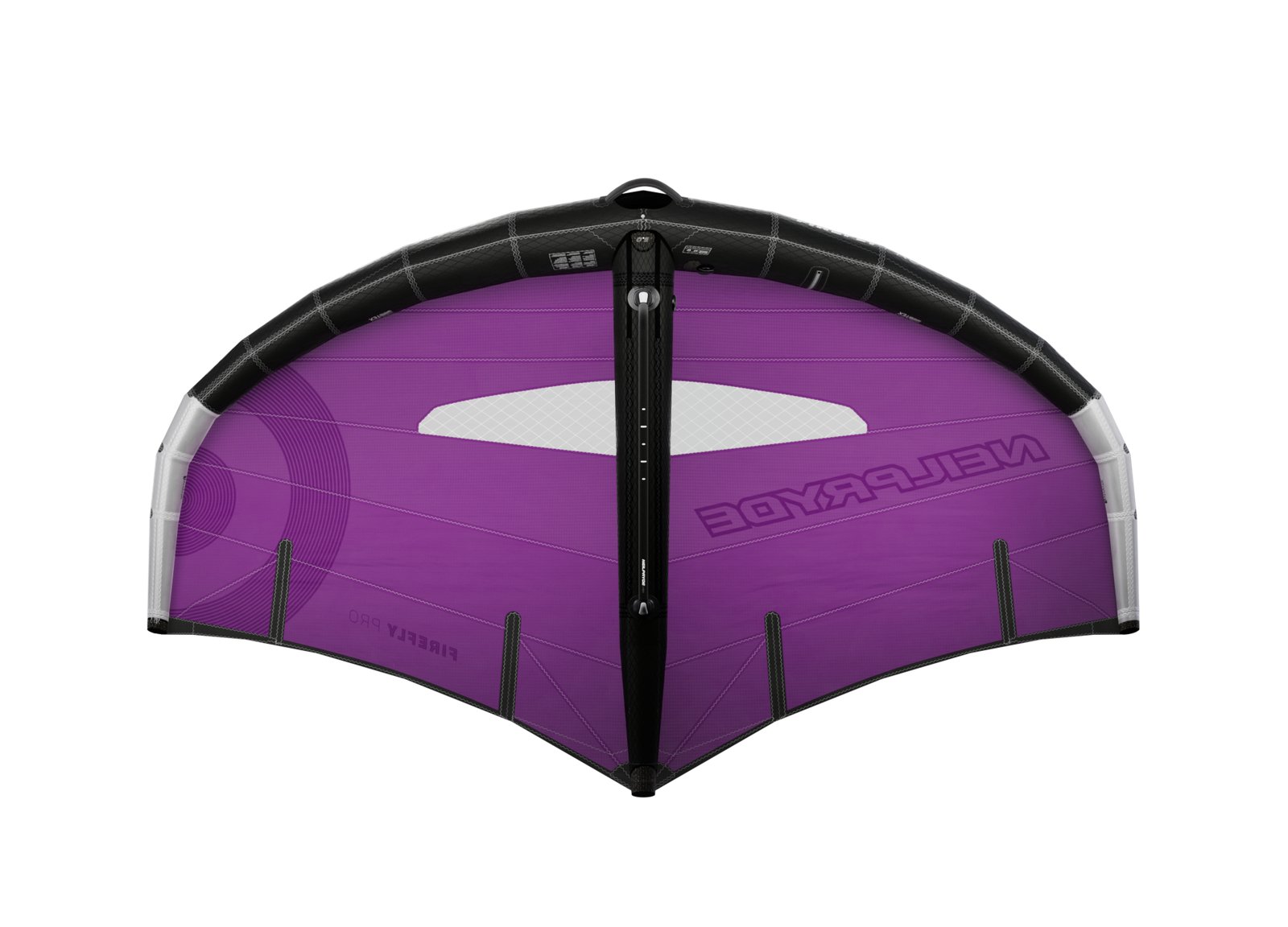 Lila színű NeilPryde FireFly Pro 2025 wingfoiling szárny freestyle és hullámlovaglás céljára tervezett szerkezettel