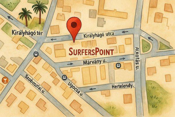 Térkép — Surferspoint üzlet helye