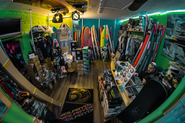 Surferspoint üzlet belső tere